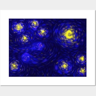 Starry night sky Posters and Art